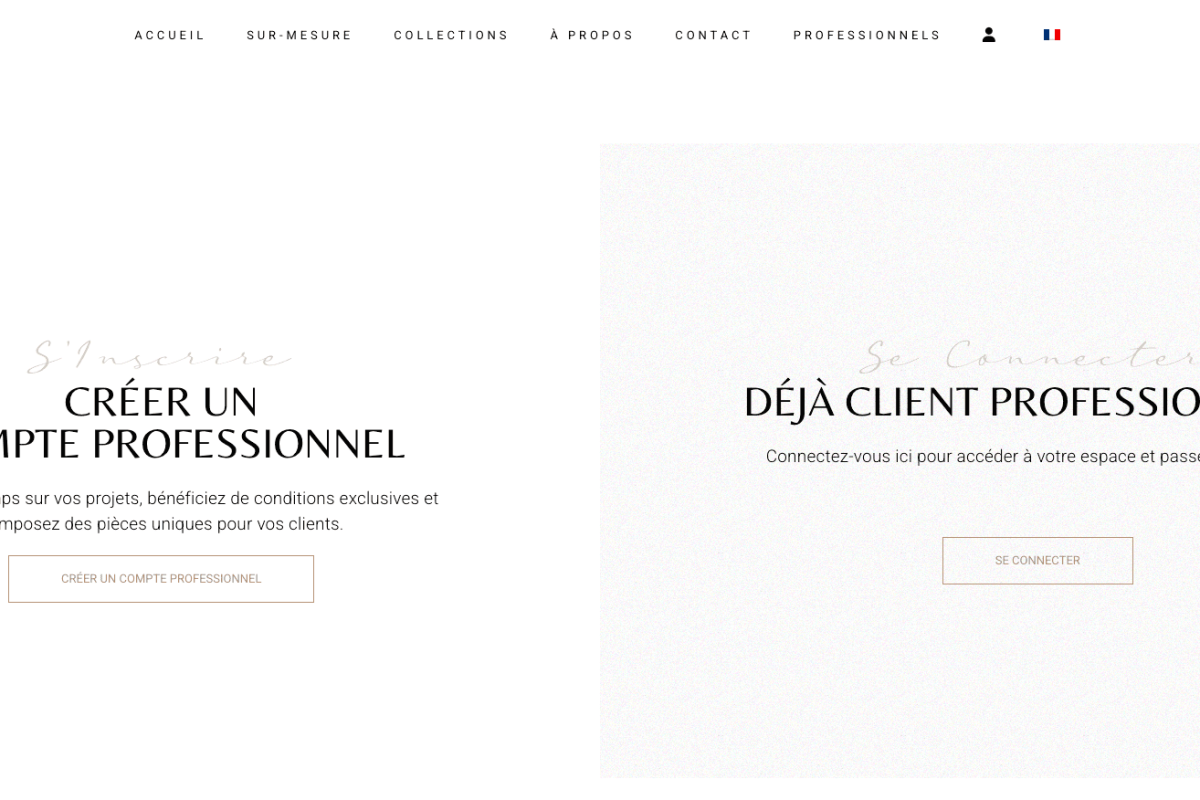 Professionnels login